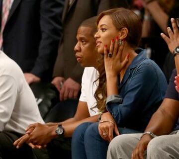 Jay-Z y Beyonce, en el Barclays Center de Brooklyn.