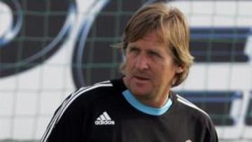 Schuster en pleno entrenamiento
