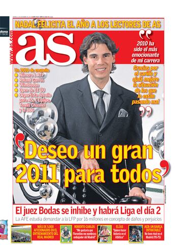 Rafa Nadal a través de las portadas de As