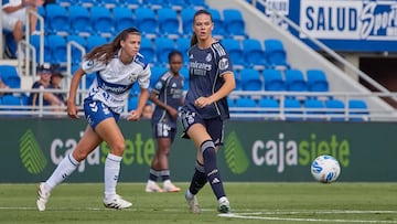 Bella Andersson, en su debut con el Real Madrid en Liga F Moeve.