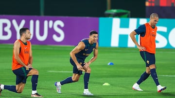 Cristiano Ronaldo during Portugal training at the Qatar World Cup 2022.