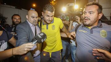 Vitolo, a su llegada a Las Palmas.