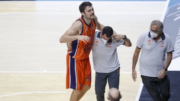 06/11/20 PARTIDO BALONCESTO BASKET
 EUROLEAGUE REGULAR SEASON ROUND 7
 VALENCIA BASKET - ARMANI MILAN
 LESION MIKE TOBEY