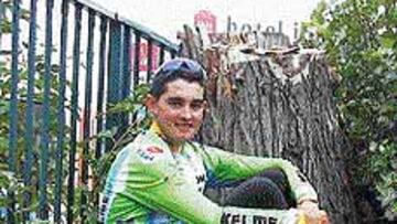 <b>OPTIMISTA</B>. El joven ciclista del Kelme está dispuesto a todo en esteTour. Afronta la montaña con muchas fuerzas.