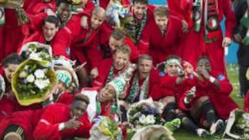 El Feyenoord celebra el título de copa.