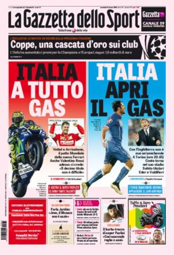 Portadas de la prensa deportiva