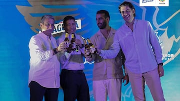 Evento en el que Dimayor y Cerveza Águila renuevan vínculo de patrocinio.