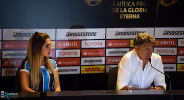 Carolina Potaluppi, la hija del entrenador del Gremio Renato Gaúcho.