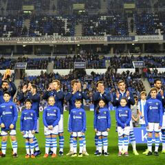 La plantilla txuri-urdin se conjura para lograr su primera gran victoria en el nuevo Anoeta