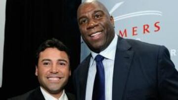 De la Hoya y Magic Johnson.