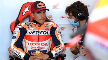 Marc M&aacute;rquez con Santi Hern&aacute;ndez.