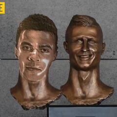 El viral que arrasa en Twitter: Alli 'se carga' el busto de Cristiano
