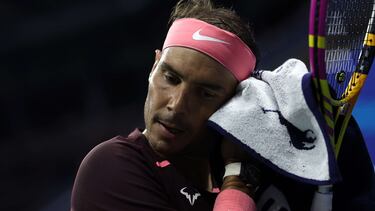 Rafael Nadal, durante su partido frente a Fabio Fognini en la segunda ronda del US Open.