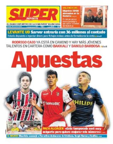 Portadas de la prensa deportiva