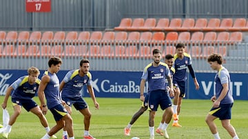 Julián Alvarez, en una foto de entrenamiento del Atlético.
