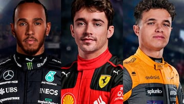 f1 23 portada pilotos hamiltun mundiales verstappen norris mclaren mercedes ferrari leclerc alonso aston martin