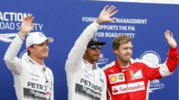 Rosberg, Hamilton y Rosberg, los tres primeros en la calificaci&oacute;n de M&oacute;naco.