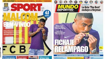 Portadas de los diarios Sport y Mundo Deportivo del d&iacute;a 25 de julio de 2018.