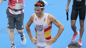 El triatleta espa&ntilde;ol Javier G&oacute;mez Noya, tras la prueba de triatl&oacute;n en los Juegos Ol&iacute;mpicos de Tokio 2020.