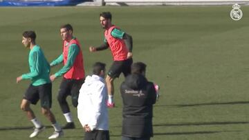 Isco se une al grupo y Cristiano trabaja en el gimnasio