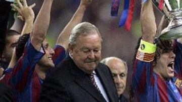 <b>CAMPEONES.</b> El holandés considera que esta imagen podría repetirse en Glasgow, al final de la temporada 2006/2007.