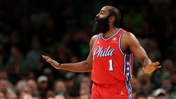 James Harden led Philadelphia tying a playoff career high as the Sixers downed the Boston Celtics in Game 1 of the Eastern Conference Finals from TD Garden.