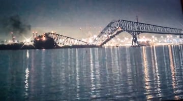 The Francis Scott Key Bridge in Baltimore, Maryland collapsed Tuesday morning after it was struck by a large container ship - a mass casualty has been declared.