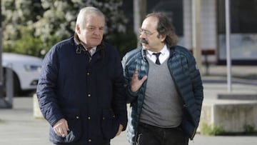 El expresidente de Osasuna Patxi Izco, a su llegada a los juzgados