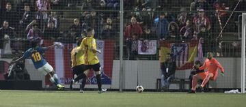 Gelson abrió el marcador para los rojiblancos. 0-1.