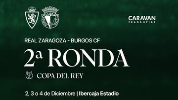 El Zaragoza recibirá al Burgos en la segunda ronda de la Copa del Rey