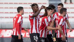 Imagen del partido entre el Bilbao Athletic y el Portugalete