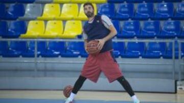 Juan Carlos Navarro, durante un entrenamiento.