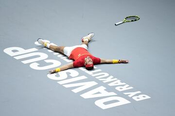 Nadal derrotó a Shapovalov (6-3 y 7-6) en su octavo partido.