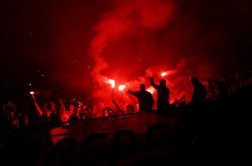 Fans of River Plate celebrate after winning the Copa Libertadores in Madrid on December 9, in Buenos Aires, Argentina, December 23, 2018. 