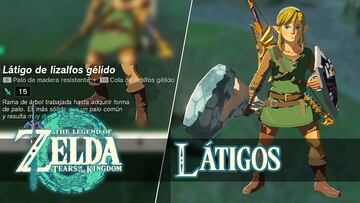 the legend of zelda tears of the kingdom nintendo switch guia latigos como se fabrican