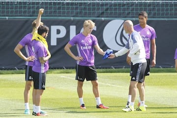 Martin Ødegaard with the first team in the Montreal base for preseason.