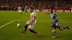 Juan Quintero durante el partido de River Plate ante Godoy Cruz.