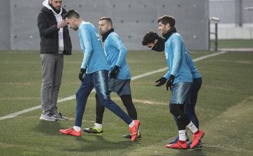 Jordi Alba, Busquets y Sergi Roberto.