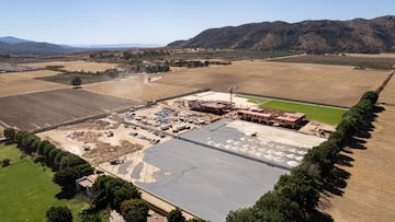 Así lucen desde el aire las nuevas instalaciones del Atlas, que aún están en construcción.