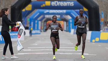 La atleta keniana Florence Jebet Kiplagat no ha podido recuperar el récord mundial del medio maratón.