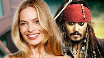 piratas del caribe jack sparrow johnny depp margot robbie