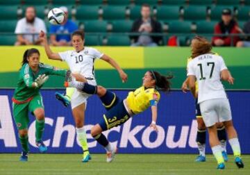 Colombia disputó cuatro partidos en Canadá 2015; ganó uno, empató otro y perdió dos.