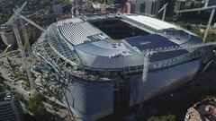 Espectaculares fotografías a vista de dron de las obras del Bernabéu