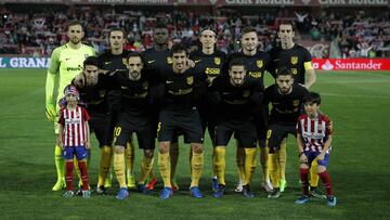 El once del Atlético en Granada.