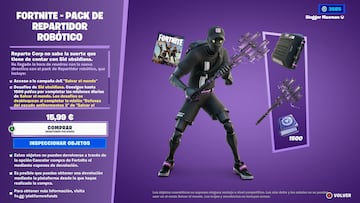 fortnite pack salvar el mundo repartidor robotico nueva skin sid obsidiana