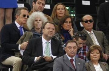 Cayetana junto a su marido, Alfonso Díez, en la final de la Copa Davis en Sevilla entre España y Argentina en 2011