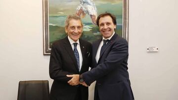 Carlos Mouriño y Felipe Miñambres sellaron el acuerdo de renovación.