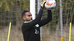 Christian Vargas durante un entrenamiento con Nacional