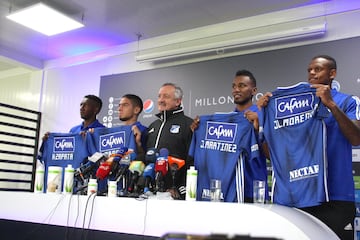 Los dirigidos por Jorge Luis Pinto se preparan para su primer partido de Liga Águila frente a Envigado. También presentaron sus cuatro nuevas caras.