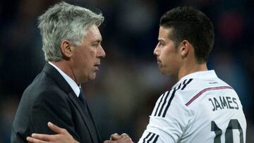 Ancelotti, el técnico que hizo brillar a James en el Madrid